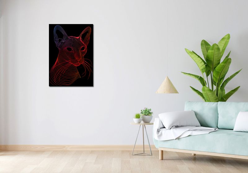 Plakat 59,4x84,1cm Cyfrowa Kocica zdjęcie 4