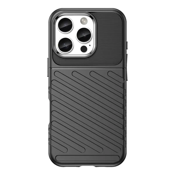 etui silikonowe thunder case do iphone 16 pro - czarne zdjęcie 2
