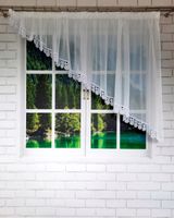 Firana gotowa 700x120,skos prawy,woal,gipiura 8cm