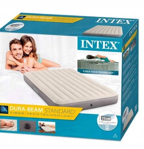 Dmuchany materac dwuosobowy do spania łóżko Intex 64103 na Arena.pl