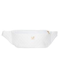 VERMARI nerka eko skórzana saszetka biodrówka pikowana N153 biała