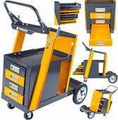 WÓZEK SPAWALNICZY DO SPAWAREK Z PÓŁKĄ NA BUTLE SZUFLADY STABILNY MOBILNY