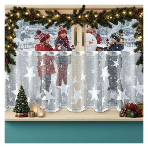 Firanka Gwiazdki wys 40 cm DomoweTekstylia | WN628G 060 | Boże Narodzenie na Arena.pl