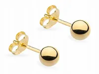 ZŁOTE KOLCZYKI pr. 333 KULKI 4mm SZTYFT 8k