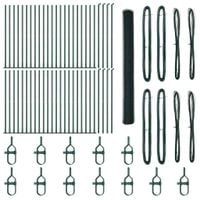 Ogrodzenie z słupkami Zielony 1.6 x 100 m Stal pokryta PCV