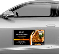 Magnes na samochód reklama magnetyczna 60x30 cm OBIADY DOMOWE CATERING
