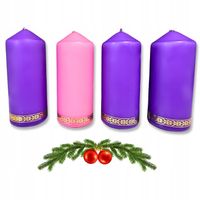 ŚWIECE ADWENTOWE ZESTAW ŚWIEC ADWENTOWYCH -12 cm