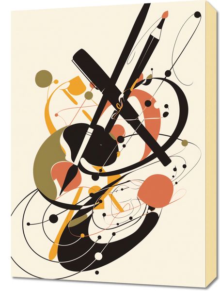 Obraz 50x70cm Abstrakcyjny Rapsod zdjęcie 1