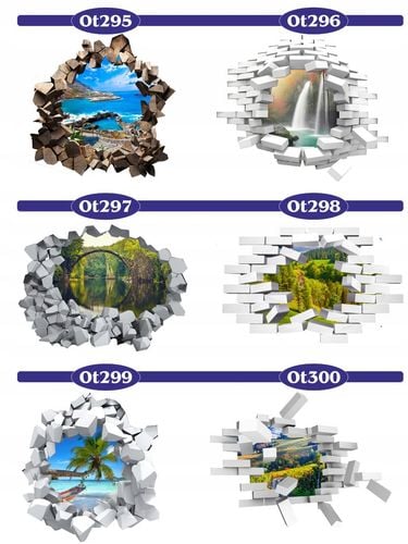 Naklejka samoprzylepna 3D efekt wschód słońca łąka na Arena.pl