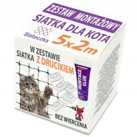 SIATKA DLA KOTA NA BALKON Z DRUCIKIEM ZESTAW 2 x 5