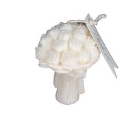 Świeca Dekoracyjna Piękny Bukiet Róż Wosk Sojowy Prezent Ozdoba Biały