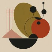 Plakat 100x100cm Geometryczny Balans