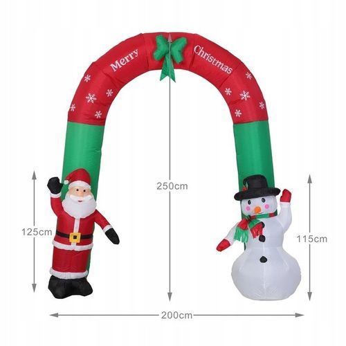 MIKOŁAJ BAŁWAN DMUCHANY BRAMKA LED 250x200cm na Arena.pl