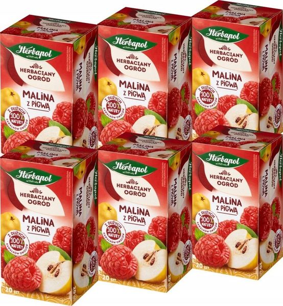 (x6) HERBAPOL Herbata Malina Pigwa 20tb zdjęcie 1