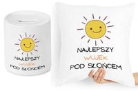 Dla Wujka Zestaw Poduszka + Skarbonka Prezent Z Nadrukiem Ze Zdjęciem
