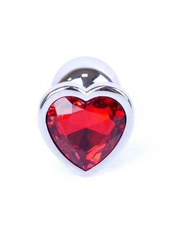 plug jewellery silver  heart plug  red na Arena.pl