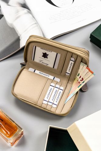 duży, poziomy portfel damski ze skóry ekologicznej - 4u cavaldi na Arena.pl