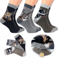 3x Termiczne SKARPETY WEŁNIANE SKARPETKI TERMO MĘSKIE CIEPŁE 40-44