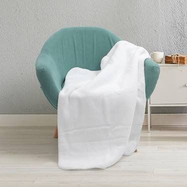 Kocyk Minky z gwiazdkami do sublimacji - biały 127 x 152 cm na Arena.pl