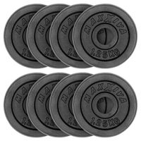 MAXXIVA Zestaw 8 ciężarków do hantli o łącznej wadze 10 kg,