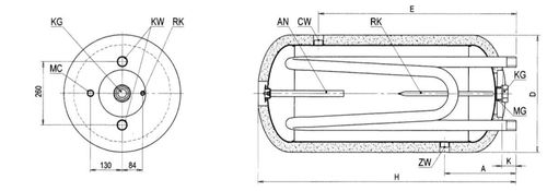 Bojler do ciepłej wody 120 L podwójna wężownica Elektromet WGJ MAX na Arena.pl