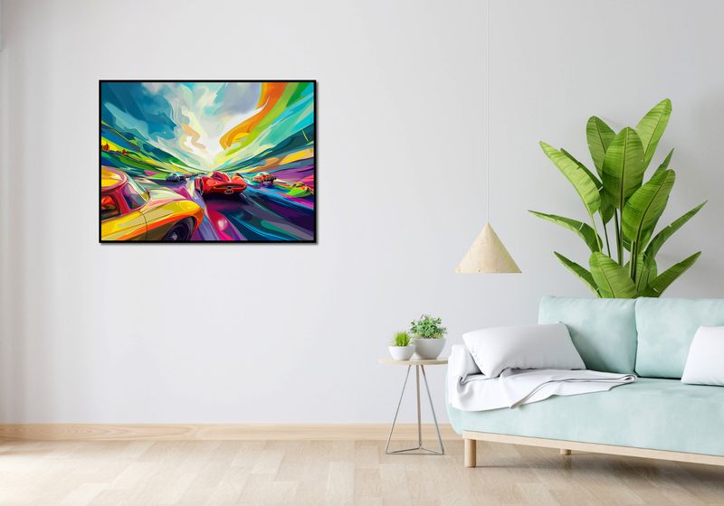 Plakat 100x75cm Wyścig Przy Barwach zdjęcie 4