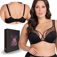 Biustonosz GORSENIA K441/1 LUISSE miękki soft fiszbiny czarny 105E Stanik w