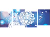 45CM 120 OBRAZ 4 ELEM DMUCHAWCE ABSTRAKCYJNYM TLE ŚCIENNY