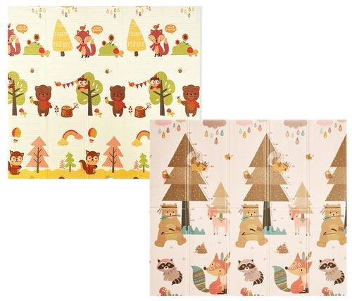 Mata Edukacyjna Piankowa Dwustronna Składana Mata dla Dzieci Duża 200x180cm na Arena.pl