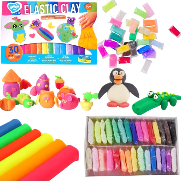 Ciastolina Elastic Clay (30 kolorów) zdjęcie 1