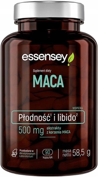 Essensey Maca 500mg popęd energia korzeń 90kaps zdjęcie 1