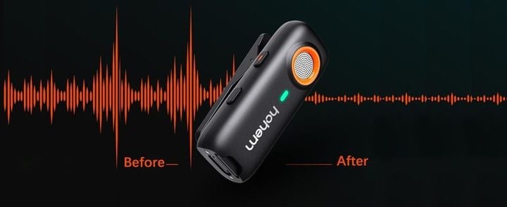 Mikrofon bezprzewodowy Hohem Lavalier Mic-01 (1 TX + 1 RX) Czarny Lightning zdjęcie 10