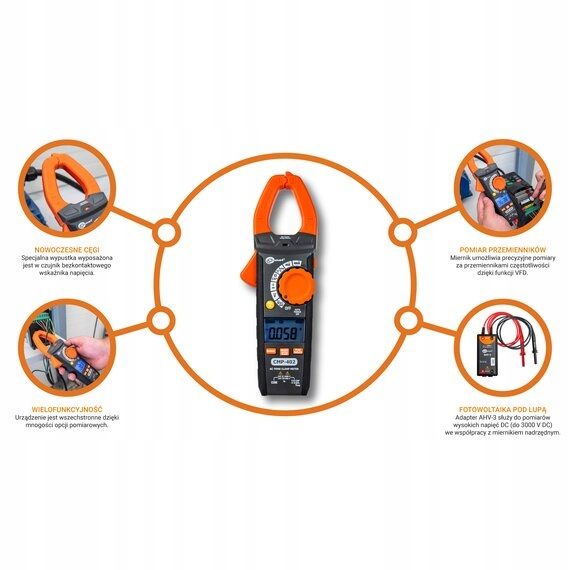 SONEL CMP-402 Cyfrowy miernik cęgowy zdjęcie 7