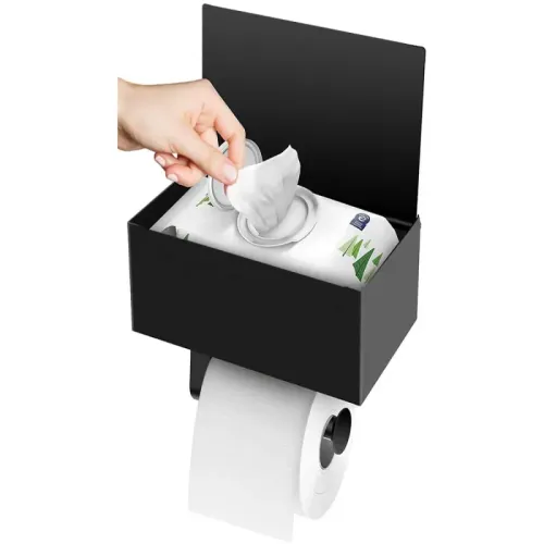 Uchwyt wieszak na papier toaletowy pojemnik z półką na telefon loft na Arena.pl