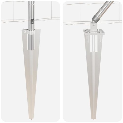 Ogrodzenie z słupkami Srebrny 1.2 x 25 m Stal na Arena.pl