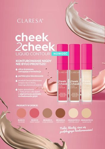 Claresa Bronzer w płynie cheek2cheek 01 Cool summer na Arena.pl