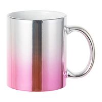 Kubek platerowany 330 ml do sublimacji - srebrno-różowy gradient
