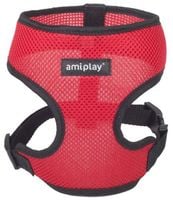AMIPLAY Szelki dla psa maltańczyka yorka bezuciskowe przewiewne S czerwone