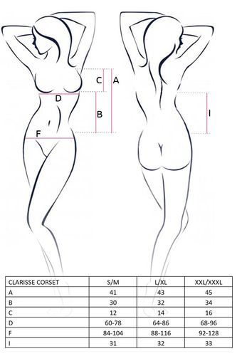 bielizna-clarisse corset black l/xl - casmir na Arena.pl