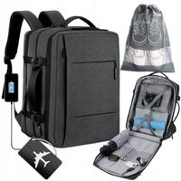 Plecak Bagaż Podręczny do Samolot 40x25x20 RYANAIR WIZZAIR USB na Buty