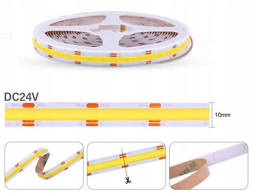 Taśma LED Neon COB 24V 10m 608d CCT 2700-6500K BIAŁA CIEPŁA NEUTRALNA na Arena.pl
