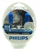 PHILIPS H4 Diamond Vision Żarówki 12V 60/55W 5000K XENON EFFECT SUPER BIAŁE