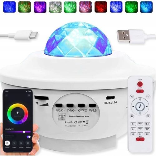 PROJEKTOR GWIAZD LAMPKA NOCNA RZUTNIK LED DO SYPIALNI DLA DZIECI NA PREZENT na Arena.pl