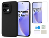 Etui do REALME 16 PRO 5G czarny case matowy pokrowiec + folia ochronna TPU