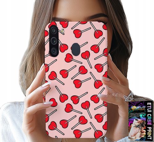 ETUI DO SAMSUNG GALAXY A21 - KOBIECE, MODNE WZORY LIZAKI W SERCA CASE na Arena.pl