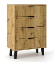 Komoda Scandi 4S SLIM DĄB ARTISAN