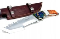 Nóż Myśliwski TRACKER survival STAL D2 żywica kość