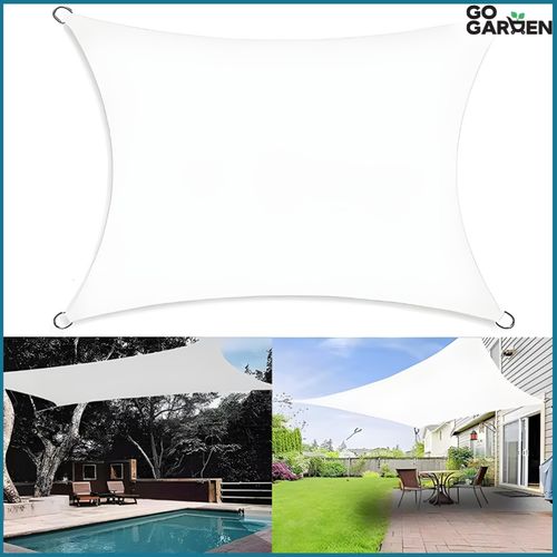 Żagiel markiza daszek przeciwsłoneczny na taras balkon UV słońce biały 4x3m na Arena.pl