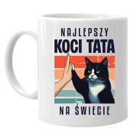 Najlepszy koci tata na świecie - kubek na prezent dla miłośnika kotów
