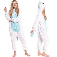Piżama Damska Kombinezon Kigurumi Onesie Jednorożec Niebieski 145-155 cm S